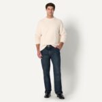 Amazon Essentials Men's Relaxed-Fit Soft Cotton Blend Textured Crewneck Pullover Sweater, Ribbed - Image 3