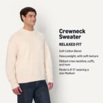 Amazon Essentials Men's Relaxed-Fit Soft Cotton Blend Textured Crewneck Pullover Sweater, Ribbed - Image 4