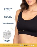Fruit of the Loom Women's 3-Pack Seamless Full-Coverage Back Smoothing Wireless Bra - Image 4