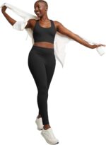 Hanes Women's Leggings, Ankle-Length Leggings for Women, Stretch Cotton-Spandex Leggings, High Waist, 27" - Image 4