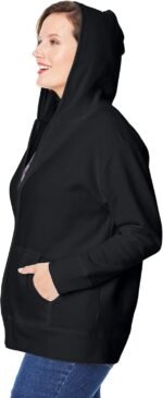 JUST MY SIZE womens Just My Size Zip-up Fleece Women's Hoodie, Ecosmart Hooded Sweatshirt, Plus Size - Image 6