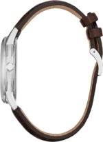 Citizen Men's Classic Eco-Drive Leather Strap Watch, 3-Hand Date - Image 2