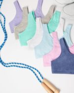 Fruit of the Loom Girls' Cotton Built -Up Stretch Sports Bra in Everyday Colors Pack - Image 5
