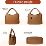 KOGTLA Women's Large Pebbled Leather Purses with Satchel Strap, Ladies Vegan Leather Tote Handbags, Hobo Shoulder Bags - Image 3