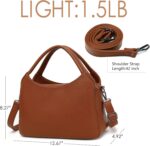 KOGTLA Women's Large Pebbled Leather Purses with Satchel Strap, Ladies Vegan Leather Tote Handbags, Hobo Shoulder Bags - Image 5
