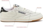 Reebok Mens Club C 85 Vintage Tennis Sneakers for Men - Image 2
