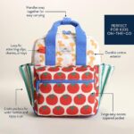 Itzy Ritzy Toddler Backpack - Daycare Bag - Features Adjustable Shoulder Straps, 2 Side Pockets & Spacious Interior with Wipeable Fabric Lining & Name Label, Pasta - Image 4
