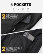 Outdoor Ventures Women's Lightweight Waterproof Fleece Lined Hooded Softshell Rain Jacket, Warm Windbreaker Long Coat - Image 5