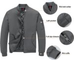 Gopune Men's Windproof Bomber Jacket Warm Water Resistant Windbreaker Winter Outwear Quilted Jackets Coats - Image 5