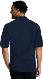 Jerzees Men's Dri Power Cotton Blend Polo Shirts, Moisture Wicking for All Day Comfort, Short or Long Sleeve - Image 3