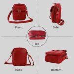 Leather Crossbody Bag for Women,Anti-Theft Messenger Bag with Large Capacity,Built-in Purse Card Slots Shoulder Sling Bag - Image 3