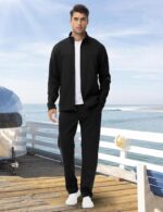 BGOWATU Men's Tracksuits 2 Piece Running Sports Sweatsuits For Men Full Zip Athletic Jackets and Pants Outfits - Image 6