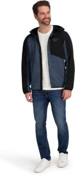 Reebok Men's Full Zip Hooded Sweater Fleece Jacket - Image 2