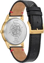 Citizen Men's Eco-Drive Disney Mickey Mouse Watch, Black Leather Strap, Silver-Tone Dial (Model: FE7063-07W) - Image 3