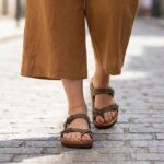 CUSHIONAIRE Luna Sandals for Women, Cork Footbed Womens Sandals for Summer Comfort with Adjustable Straps, Wide Width Available - Image 5