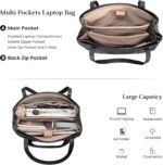 befen Genuine Leather Laptop Tote Bag for Women, Womens 15 Inch Computer Bags Work Totes Purse Shoulder Purses Handbags - Image 3