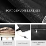 befen Genuine Leather Laptop Tote Bag for Women, Womens 15 Inch Computer Bags Work Totes Purse Shoulder Purses Handbags - Image 5