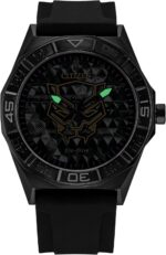 CITIZEN Men's Eco-Drive Marvel Black Panther, 42mm Black Stainless Steel Case with a Black Dial & Silicone Strap (Style: AW1858-03W) - Image 4