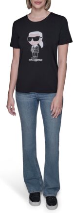 Karl Lagerfeld Women's Short Sleeve Soft Everyday Logo T-Shirt - Image 2