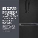 Russell Athletic Legend Tech Fleece Hoodie - Warm, Breathable Cage Jacket with Pocket - Outdoor & Everyday Comfort! - Image 3