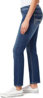 WallFlower Women's Feisty Curvy 30" Low Rise Straight Insta Stretch Juniors Jeans - Image 3