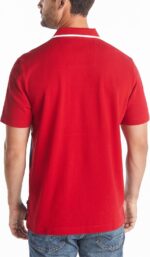 Nautica Men's Short Sleeve 100% Cotton Pique Color Block Polo Shirt - Image 3