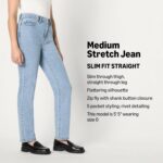 Amazon Essentials Women's Medium Stretch Slim-Fit Mid-Rise Straight Leg Jeans - Image 4