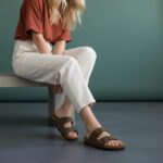 CUSHIONAIRE Lane Cork Footbed Womens Sandals Comfortable Double Buckle Slip On Sandals for Women with Arch Support and Classic Two Strap Design - Image 8