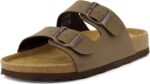 CUSHIONAIRE Lane Cork Footbed Womens Sandals Comfortable Double Buckle Slip On Sandals for Women with Arch Support and Classic Two Strap Design - Image 9