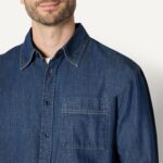 Amazon Essentials Men's Modern Oversized-Fit Denim Button-Down Shirt - Image 3