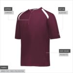 Holloway Clubhouse Short Sleeve Pullover Cage Jacket - Stretch Mesh, Quarter Zip, Low Profile Collar - Image 4
