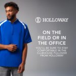 Holloway Clubhouse Short Sleeve Pullover Cage Jacket - Stretch Mesh, Quarter Zip, Low Profile Collar - Image 7