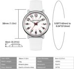 HOLSTOUR Nurse Watch for Healthcare Professionals, Students, Women & Men | Clear and Easy to Read, Luminous Dial, 12/24 Hour Military Time Display With Second Hand, Colored Silicone Strap - Image 4