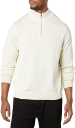 Amazon Essentials Men's 100% Cotton Quarter-Zip Mock Neck Sweater - Image 3