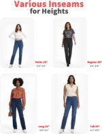 Women's Straight Leg Jeans Stretch Sweatpant Jeans Pull on High Waisted Comfort Soft Denim Pants - Image 5