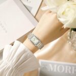 HOLSTOUR Gold Watches for Women Vintage Bracelet Roman Dial Rectangular Case Gold Watch Waterproof with Tools - Image 5
