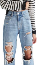 Aeropostale Women's Aeropostale Womens Juniors High Rise Loose Fit Jean - Image 2