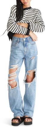 Aeropostale Women's Aeropostale Womens Juniors High Rise Loose Fit Jean - Image 3