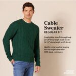 Amazon Essentials Mens Long-Sleeve 100% Cotton Fisherman Cable Crewneck Sweater - Image 2