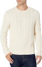 Amazon Essentials Mens Long-Sleeve 100% Cotton Fisherman Cable Crewneck Sweater - Image 3