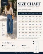 Womens High Waisted Jeans Stretchy Straight Leg Loose Fit Tummy Control Raw Hem Denim Pants Trendy Fashion - Image 6