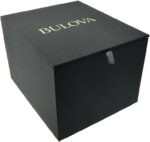 Bulova Men's Precisionist 3-Hand Calendar in Stainless Steel with Black Leather Strap and Black Patterned Dial Style: 96B158 - Image 5