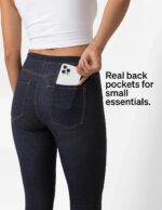 no nonsense Womens Stretch Denim Leggings with Pockets - Image 4