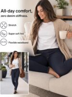 no nonsense Womens Stretch Denim Leggings with Pockets - Image 6