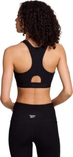 Reebok High Speed Women's Medium Impact Sports Bra - with Removeable Cups & Elastic Hem Band - Image 4
