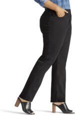 Lee Womens Plus Size Instantly Slims Classic Relaxed Fit Monroe Straight Leg Jean - Image 3