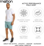 Motion Men's Slim Fit Active Performance and Everyday Super Soft Stretchable Polo Shirt (S-XL) - Image 3