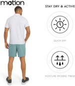 Motion Men's Slim Fit Active Performance and Everyday Super Soft Stretchable Polo Shirt (S-XL) - Image 5