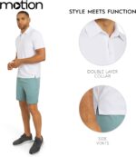 Motion Men's Slim Fit Active Performance and Everyday Super Soft Stretchable Polo Shirt (S-XL) - Image 7