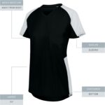 Augusta Sportswear Womens Cutter Softball Jersey | Lightweight V-Neck Softball Jersey - Image 4